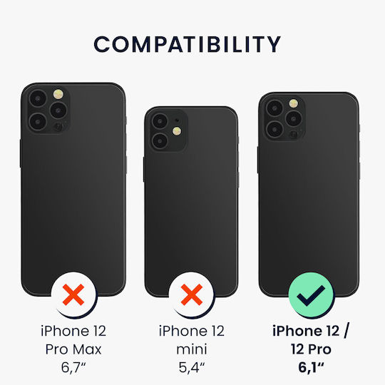 KWmobile Iphone Back Cover Silicone / Plastic with Strap Green (iPhone 12Xiaomi 12 ProRealme 12 Pro)