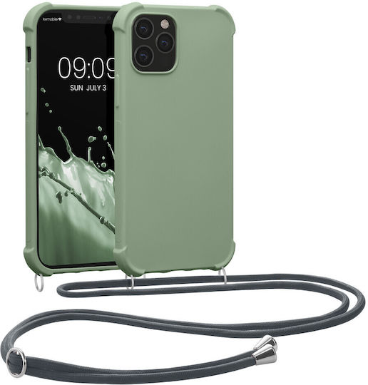 KWmobile Iphone Back Cover Silicone / Plastic with Strap Green (iPhone 12Xiaomi 12 ProRealme 12 Pro)