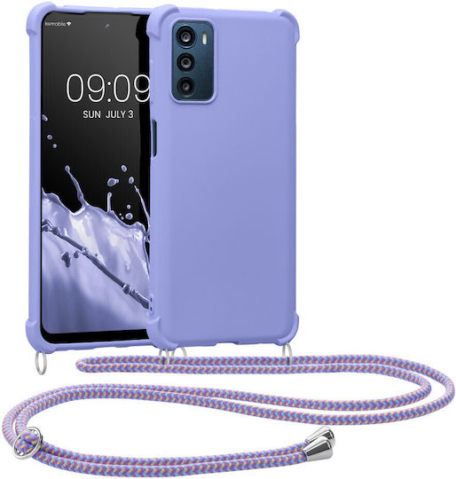 KWmobile Back Cover Σιλικόνης / Πλαστικό με Λουράκι Μπλε (Moto G42)