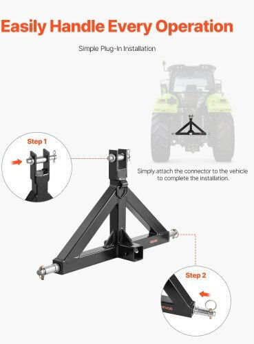 Vevor 3-Punkt 2" Bootsanhänger-Anhängerkupplung Schnellkupplungsadapter 3000lbs Tragfähigkeit
