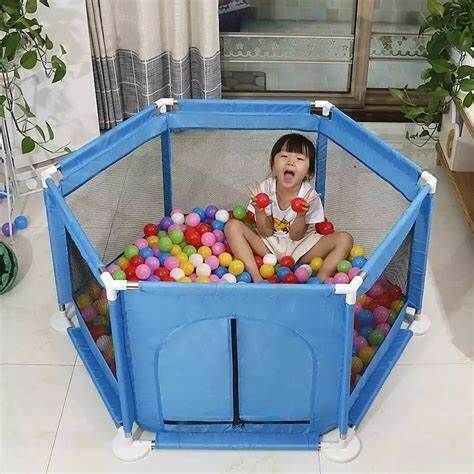 Яма За Топки Baby Playpen Dry Ball Pool Текстилен Hw-b005 Син