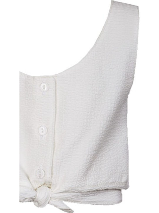 M&B Kid's Fashion Bluză pentru copii Fără mâneci Alb
