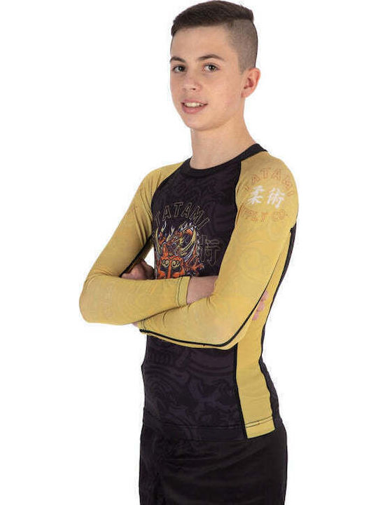 Детска Дълга Ръкави Rashguard Tatami Devils Game Eco Tech Recycled Черно