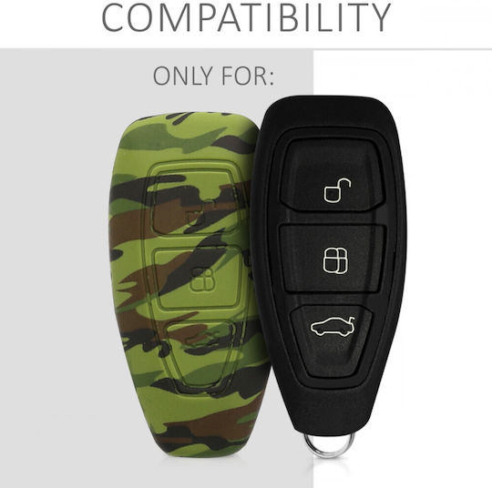 Autoschlüssel Schutzhülle Ford 3-Tasten Keyless Go Silikon Grüne 44708.02