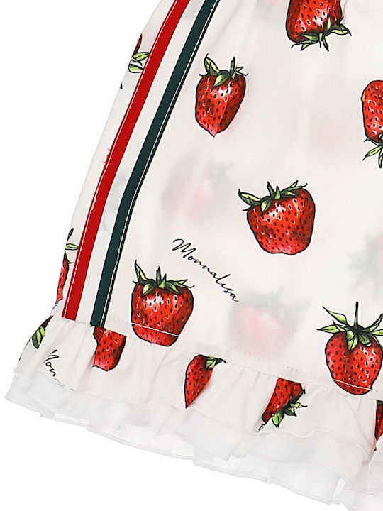 Monnalisa Shorts Frou Frou Weiß Erdbeeren 1174249944