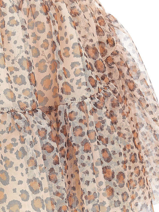 Monnalisa Animal Print Tulle Skirt