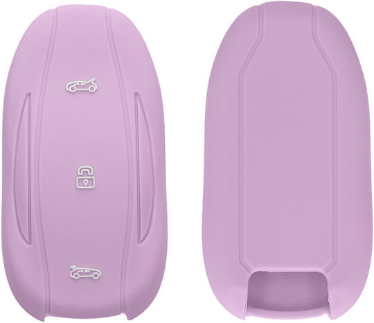 Kwmobile Car Key Cover Case Tesla Model 3 Model Y Model S Purple Silicone Kwm000025eb004c