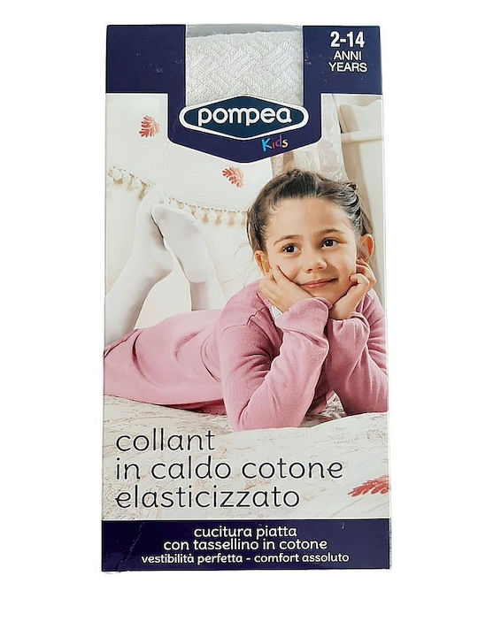 Pompea Colant Copii Alb