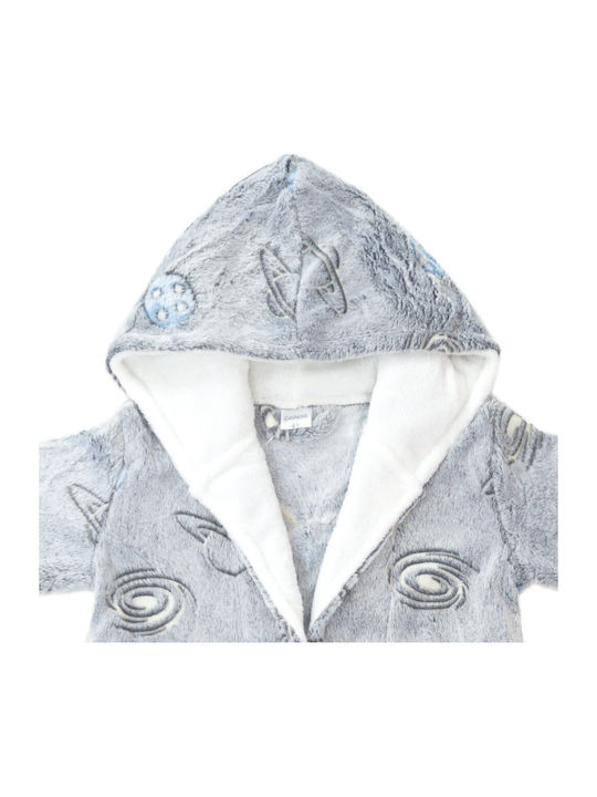Space Fleece Παιδική Ρόμπα Γκρι W23