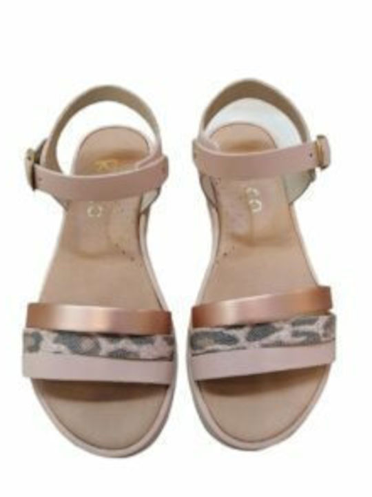 Ricco Mondo Leather Sandals Girls Copper T 30114 N1