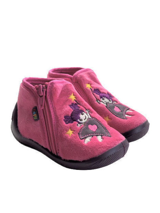 Bopy Amelie Fuchsia Παιδικό Παντοφλάκι Δερμάτινο Ανατομικό Πατάκι Φούξια Bopy Amelie Fuchsia Παιδικό Παντοφλάκι Δερμάτινο Ανατομικό Πατάκι Φούξια
