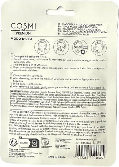 Cosmi Italia Aloe Vera Face & Eye Mask 28ml