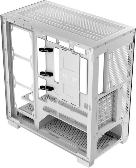 Modecom Volcano Stellar NF Gaming Midi Tower Κουτί Υπολογιστή με Πλαϊνό Παράθυρο Λευκό