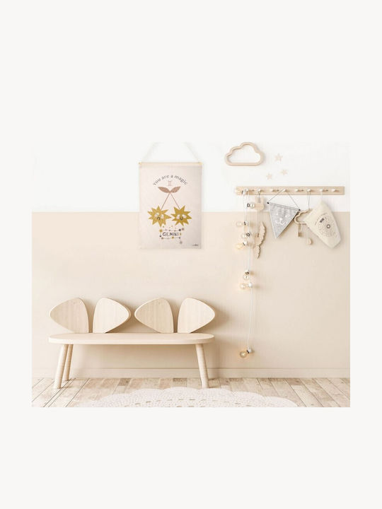 Παιδικη Παντα Τοιχου Nattiot Little Gemini Natural 40x50 100% Βαμβακι
