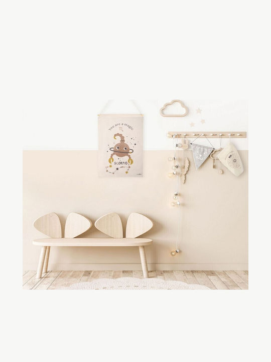 Παιδικη Παντα Τοιχου Nattiot Little Scorpio Natural 40×50 100% Βαμβακι