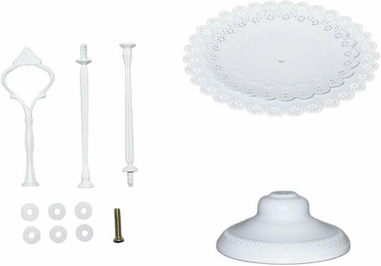 Weißes Metallisches Tortenstützen Cake Stand
