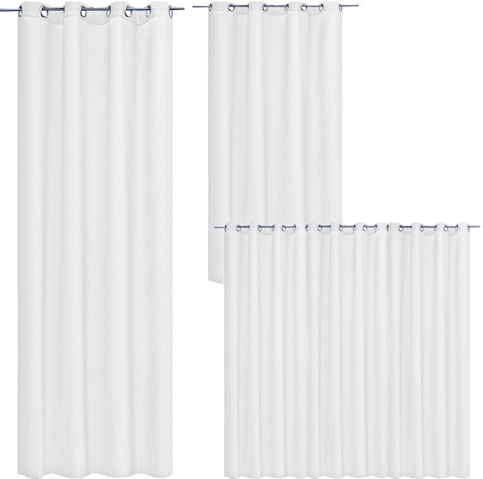 Jemidi24 Curtain Blackout with Grommet White 140x245cm