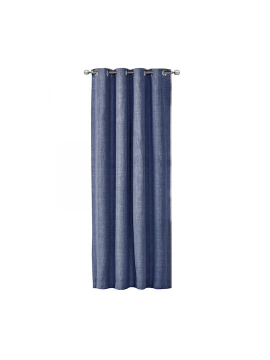 Jemidi24 Curtain with Grommet Blue 140x245cm