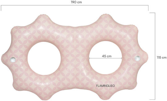 Flamingueo Inflatable Float for Sea Donut 2 Persons Pink 190x115cm