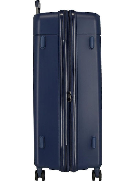 Movom Großer Hartreisekoffer Marineblau mit 4 Rädern Höhe 78cm