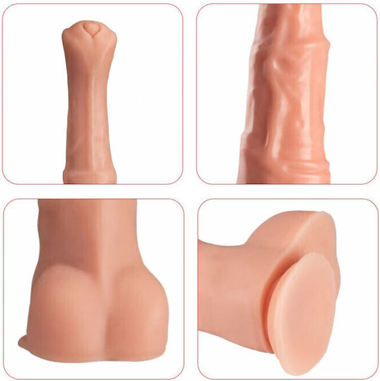 APH Dildo με Βεντούζα Flesh 40cm