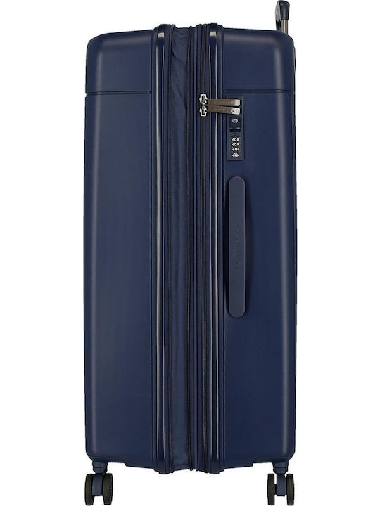 Movom Großer Hartreisekoffer Marineblau mit 4 Rädern Höhe 78cm