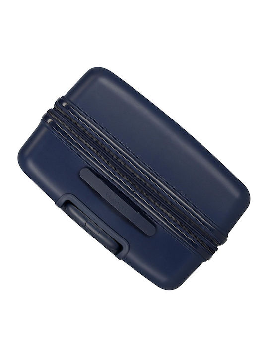 Movom Großer Hartreisekoffer Marineblau mit 4 Rädern Höhe 78cm
