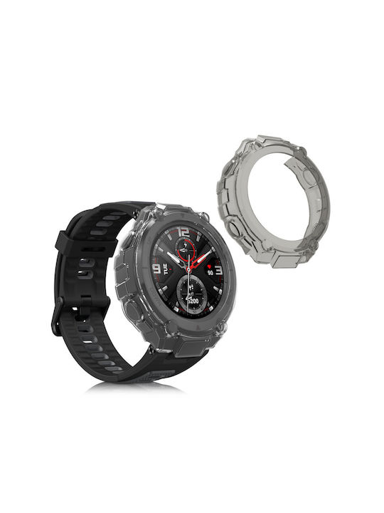 Set 2 Cases Huami Amazfit T-rex/amazfit T-rex Pro Kwmobile Black Transparent Silicone 58459.02