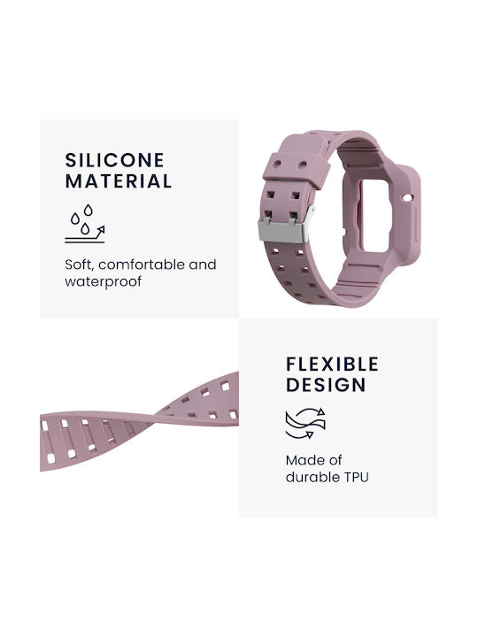 Curea Xiaomi Mi Watch Lite Redmi Watch Kwmobile Violet din Silicon 58886.192