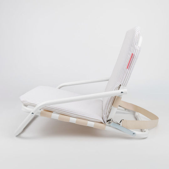 Folding Beach Chair 51x64.5x46cm Beige Eden Flamingueo