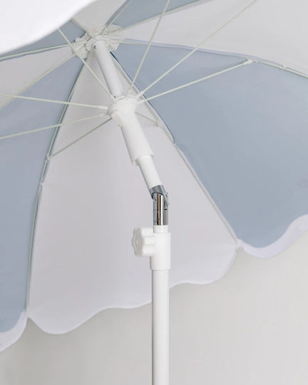 Flamingueo Umbrelă Pliabilă Plajă din Aluminiu Diametru 1.6m cu Protecție UV Albastră