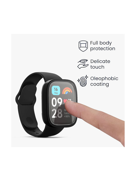 KWmobile Carcasă de Plastic în culoarea Negru pentru Xiaomi Redmi Watch 3 Active, Redmi Watch 3 Lite