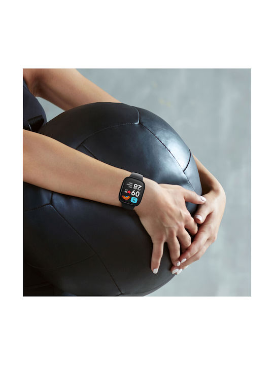 KWmobile Carcasă de Plastic în culoarea Negru pentru Xiaomi Redmi Watch 3 Active, Redmi Watch 3 Lite