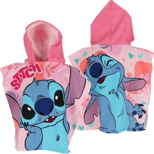 Disney Lilo & Stitch Детско Плажно Пончо 50x100см Lil36-5093 Розово