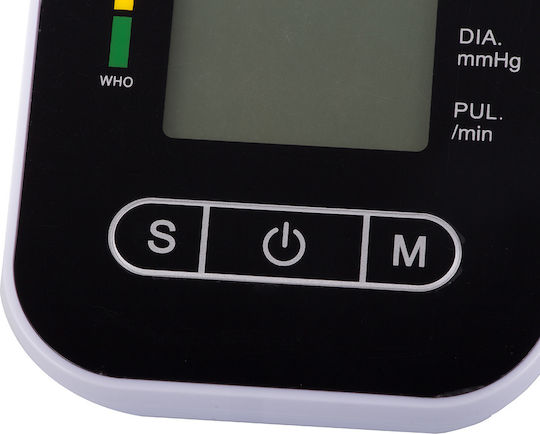 Electronic Arm Blood Pressure Monitor LCD Screen & Arrhythmia Detection Black 5907451350065 Verk Group
