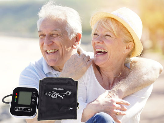 Electronic Arm Blood Pressure Monitor LCD Screen & Arrhythmia Detection Black 5907451350065 Verk Group