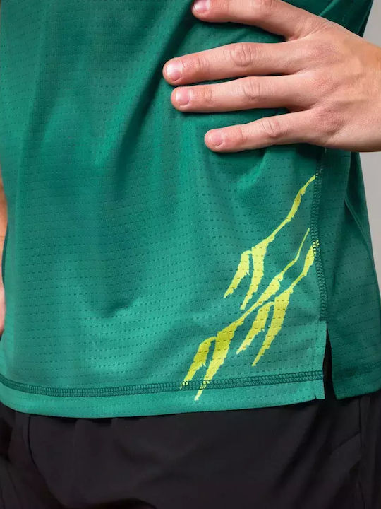 Athletic Short Sleeve Green Blouse