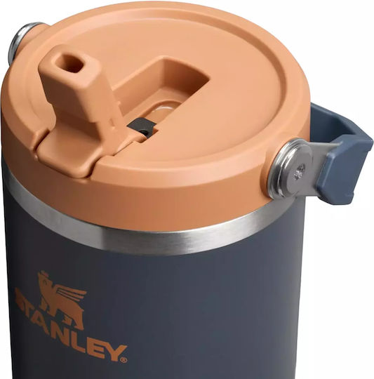 Stanley IceFlow Flip Straw 2.0 Glass Thermos Stainless Steel BPA Free 890ml Twilight With Straw