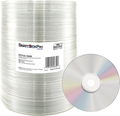 Verbatim SmartDisk Pro Εγγράψιμα CD-R 52x Printable 700MB 100τμχ