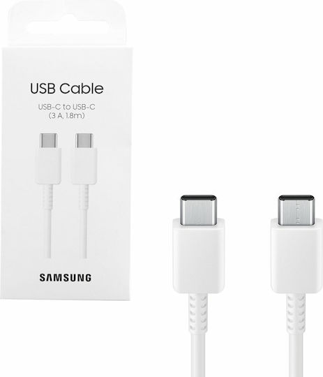 Samsung USB 2.0 USB-C Male - USB-C 60W PD White 1.8m Bulk Cable