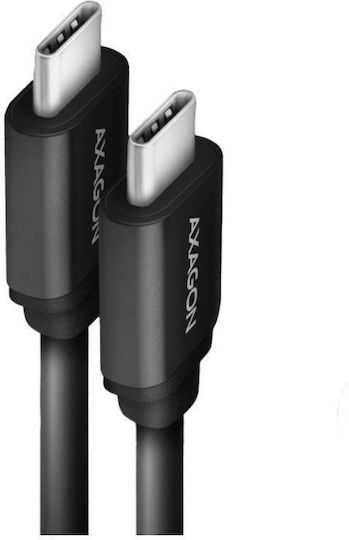 Axagon Spiral USB 2.0 Cable USB-C male - USB-C 60W PD Μαύρο 0.6m BUCM-CM10TB