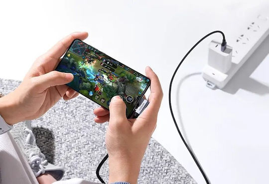 Ugreen Winkel (90°) Geflochtenes USB 2.0 Kabel USB-C männlich - USB-A 18W PD Schwarz 1m 20299