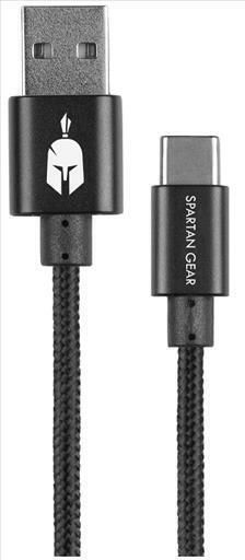 Spartan Gear Double Sided USB 2.0 Cable USB-C male - USB-A Μαύρο 2m 066085