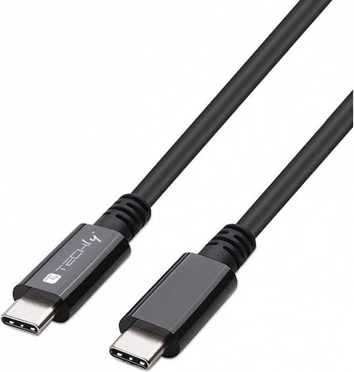 Techly USB 4 Video Cable USB-C male - USB-C 100W PD Μαύρο 0.8m ICOC MUSB40-CMCM08