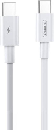 Remax USB 2.0 Cable USB-C Male - USB-C 100W PD White 2m