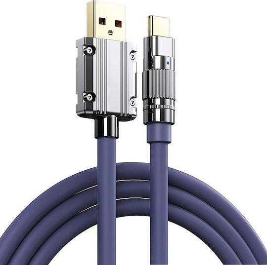 Remax RC-C052 USB 3.0 Cable USB-C male - USB-C 66W PD Μωβ 1.2m