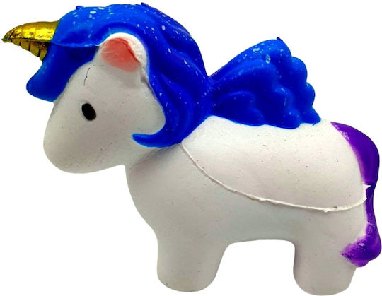 Squishy White Blue Unicorn Authentic Squeeze Pillow Toy