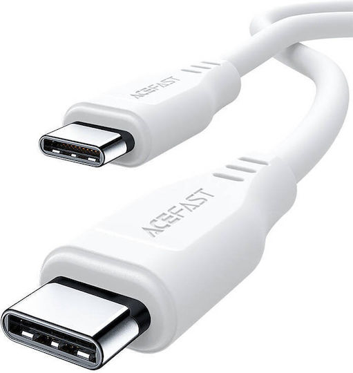 Acefast C3-03 USB 2.0 Cable USB-C male - USB-C 60W Λευκό 1.2m