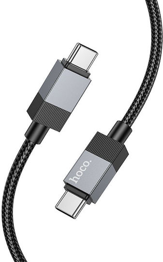 Hoco Cablu USB 2.0 X110 Honorific USB-C Masculin - USB-C 60W Negru 1m HOC-646826