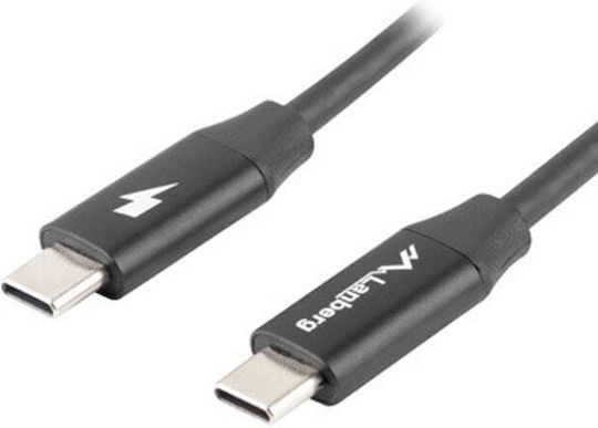 Lanberg USB 2.0 Cable USB-C Male - USB-C 60W Black 1.8m CA-CMCM-40CU-0018-BK